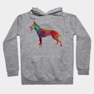 Dutch Shepherd Dog in watercolor Hoodie